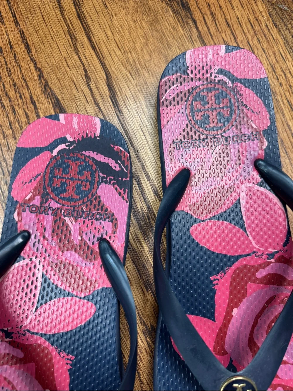 Tory Burch Rubber Beach Fit Flops Floral Women’s 9